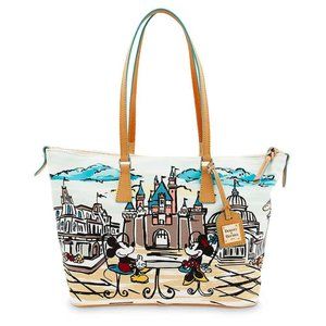 NWT Dooney & Bourke Mickey & Minnie Castle – Disneyland Zippered Shopper Tote